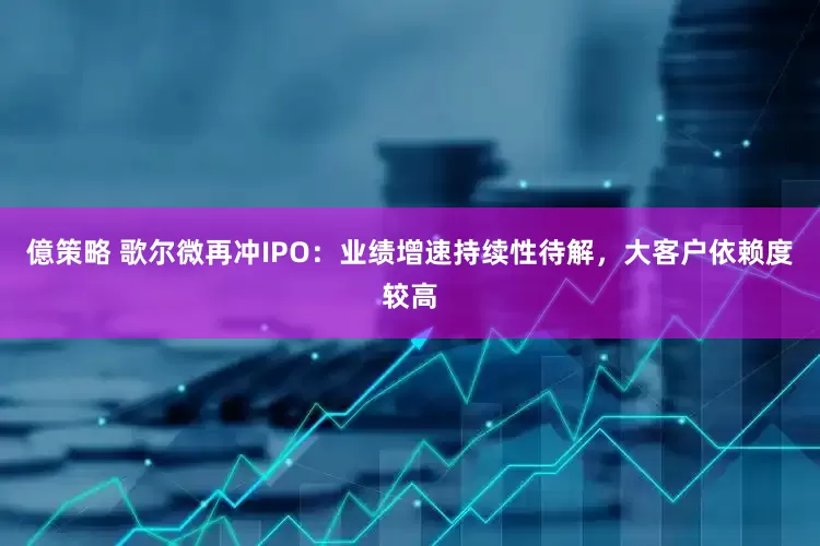 億策略 歌尔微再冲IPO：业绩增速持续性待解，大客户依赖度较高